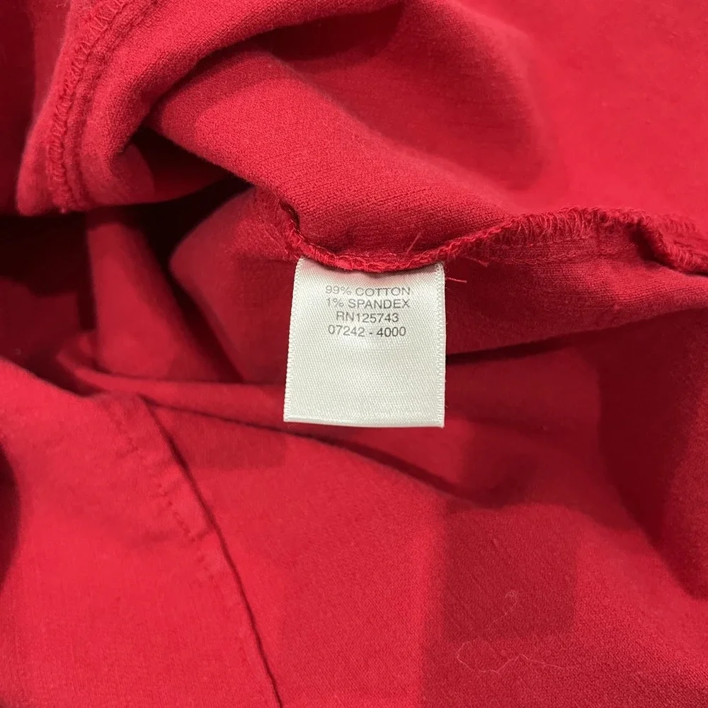 Corduroy Jacket Womens Large Red  Tomato Girl Fall Blazer Office Western Snap
